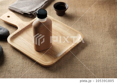 Iced Coffee in Plastic Bottle. Iced Coffee in Plastic Bottle. 105391805