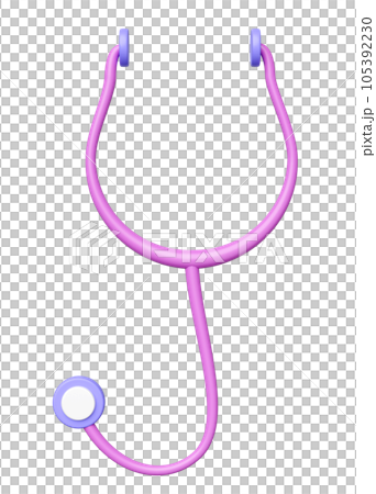 3d stethoscope isolated. 3d render illustration 105392230