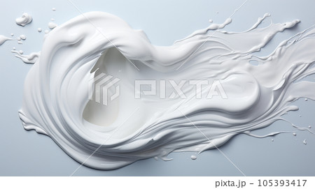 白い油絵の具を白い紙に盛り付けた背景画像：精緻CG