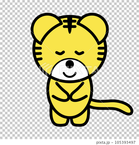 お辞儀をするトラのイラスト 105393497