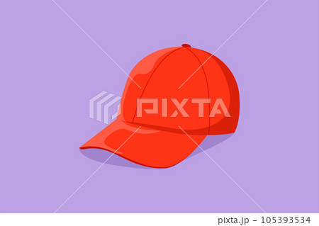 Template baseball cap vector illustration flat sketch design