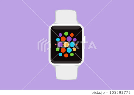 Runner uses smartwatch sport and health apps. Fitness tracker, activity  band, health monitor and wrist-worn device concept on white background.  flat vector modern illustration 11427300 Vector Art at Vecteezy