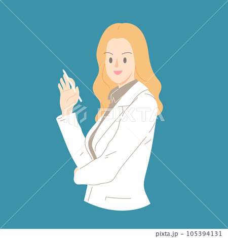 expert business woman happiness confidential energetic and trendy smiling with pen on hand expert business woman happiness confidential energetic and trendy smiling with pen on hand 105394131