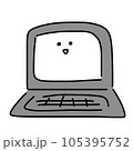 かわいいノートパソコンのイラスト 105395752