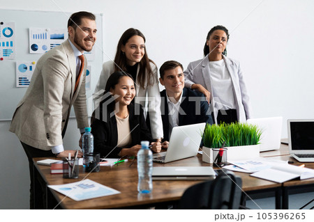 firm accountants discussing financial matters at a meeting firm accountants discussing financial matters at a meeting 105396265