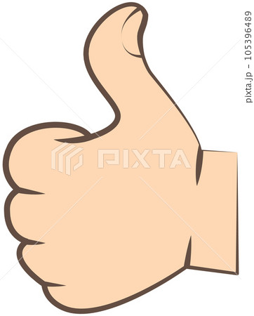 Human hand showing symbol Like. Making thumb up gesture. Ok gesturing, agreement expression Human hand showing symbol Like. Making thumb up gesture. Ok gesturing, agreement expression 105396489