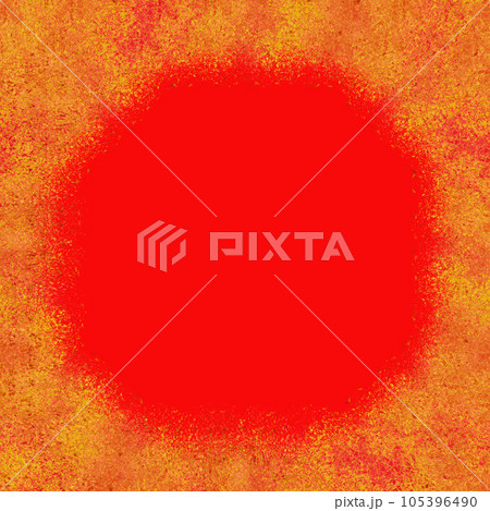 Watercolor autumn frame of red and orange maple leaves 105396490