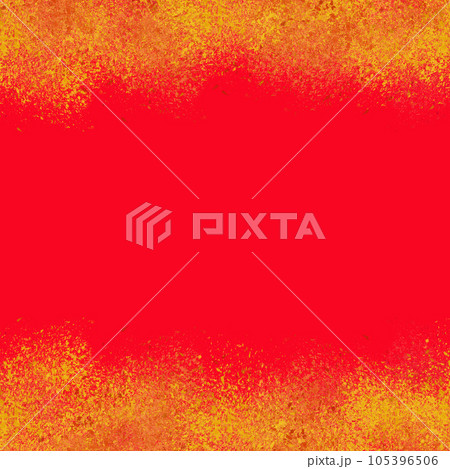 Watercolor autumn frame of red and orange maple leaves 105396506