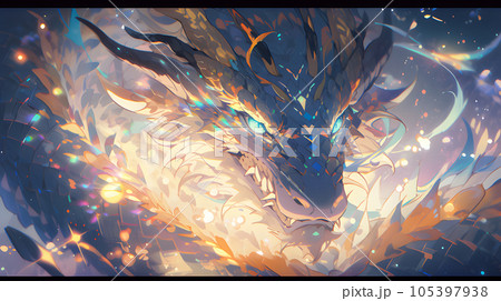ドラゴン　背景 105397938