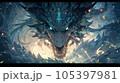 ドラゴン　背景 105397981