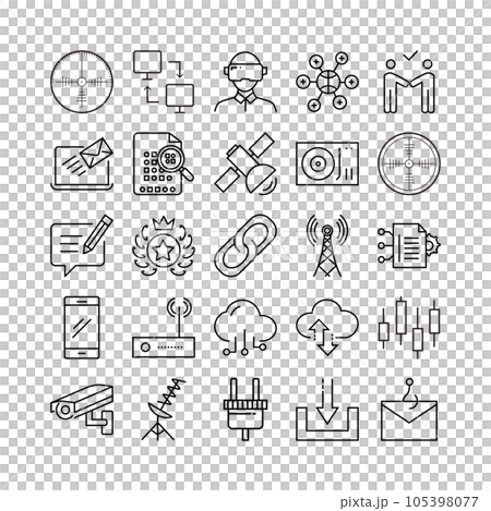 device artificial intelligence technology icon set 105398077