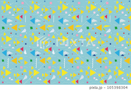 カラフル　幾何学模様　魚　海 105398304