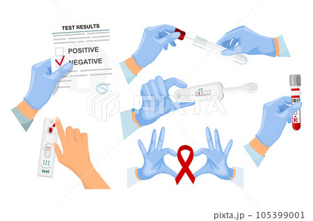 A set of hands on a medical theme. 105399001