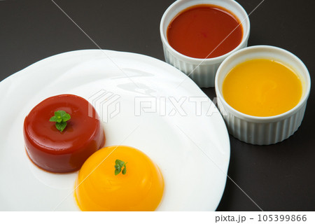 ダイエットにぴったりなトマト寒天と、夏に爽やかな酸味と甘みがおいしいオレンジ寒天 ダイエットにぴったりなトマト寒天と、夏に爽やかな酸味と甘みがおいしいオレンジ寒天 105399866