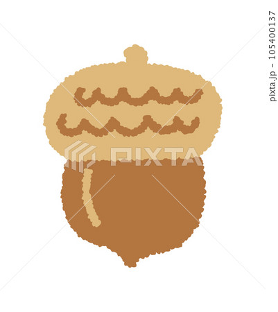 どんぐりの手書きベクターイラスト／秋の植物のイラスト素材