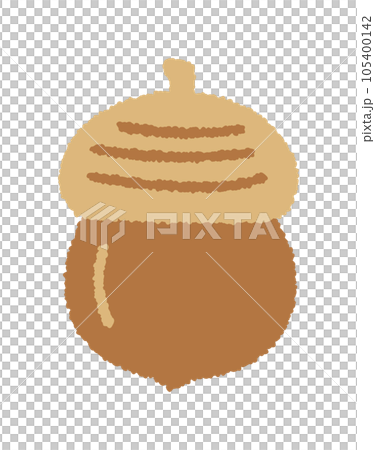 どんぐりの手書きベクターイラスト／秋の植物のイラスト素材