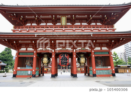 東京、浅草寺の宝蔵門(仁王門) 東京、浅草寺の宝蔵門(仁王門) 105400306