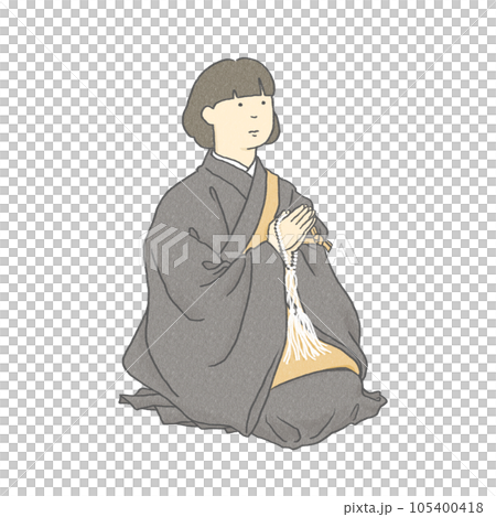 淨土真宗和尚正在祈禱 105400418