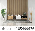 living room interior with wooden sideboard 3D rendering 105400676