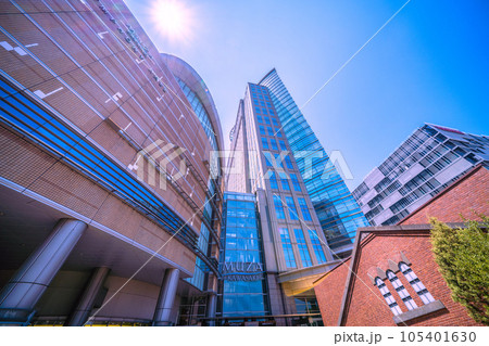 日本の川崎都市景観 夏・川崎駅前のミューザ川崎などを望む=7月26日 日本の川崎都市景観 夏・川崎駅前のミューザ川崎などを望む=7月26日 105401630