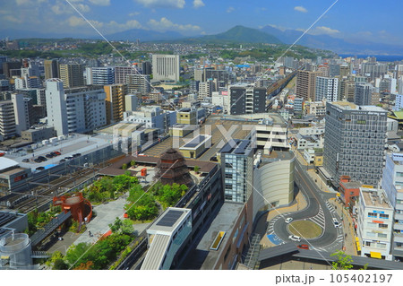 大分市街(大分駅ビルより西方向) 大分市街(大分駅ビルより西方向) 105402197