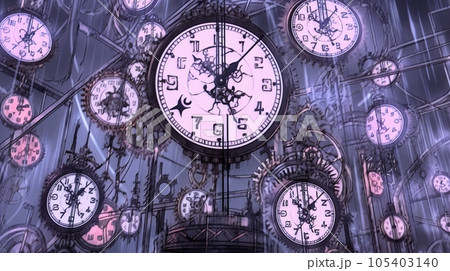 たくさんの時計,Generative AI AI画像 105403140
