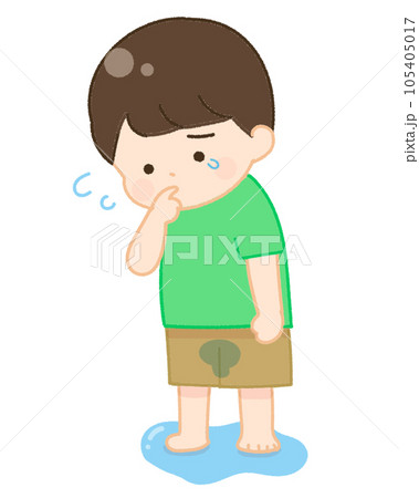 おしっこを漏らした男の子 105405017