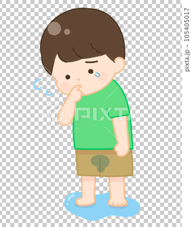 おしっこを漏らした男の子 105405017