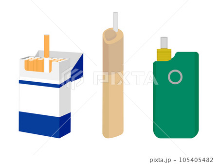紙巻タバコと加熱式タバコと電子タバコ 105405482