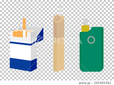 紙巻タバコと加熱式タバコと電子タバコ 105405482