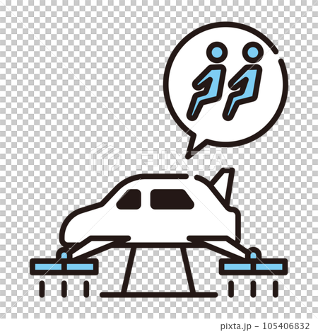 空飛ぶ車　アイコン 105406832
