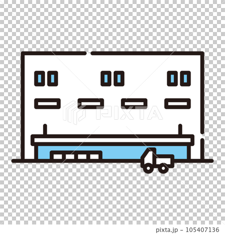 物流センター　配送センター　アイコン 105407136