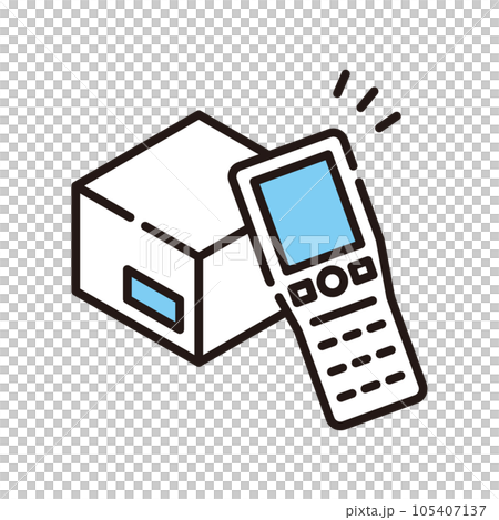 Barcode reader handy terminal icon 105407137