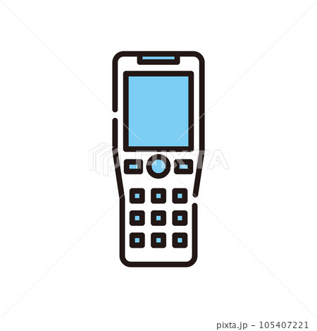 バーコードリーダー ハンディターミナル アイコン バーコードリーダー ハンディターミナル アイコン 105407221