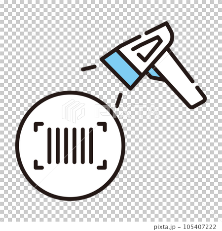 條碼閱讀器便捷終端圖標 105407222