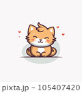 かわいい犬のイラスト 105407420