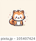 かわいい犬のイラスト 105407424
