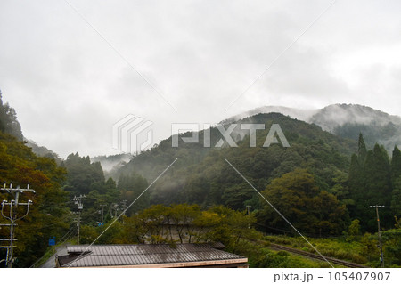 城崎温泉の裏山_朝霧のかかる裏山の日常 城崎温泉の裏山_朝霧のかかる裏山の日常 105407907