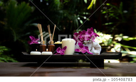 Spa beauty massage healthy wellness background. 105408783