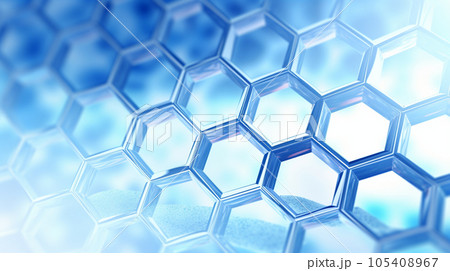 透明なレイヤー風の六角形の背景 Generative AI 透明なレイヤー風の六角形の背景 Generative AI 105408967