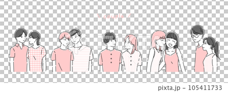 多様性なカップルたち 105411733