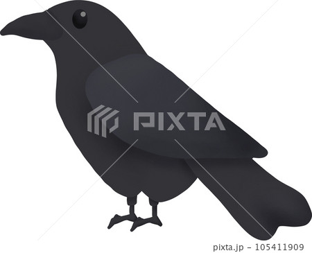 Halloween animal bird, witch's raven clipart 105411909