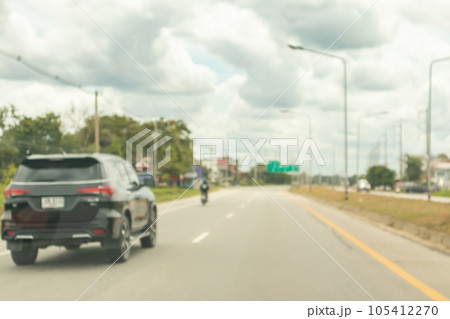 Abstract street city road blurred background 105412270