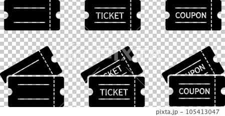 チケットとクーポンのアイコンセット 105413047