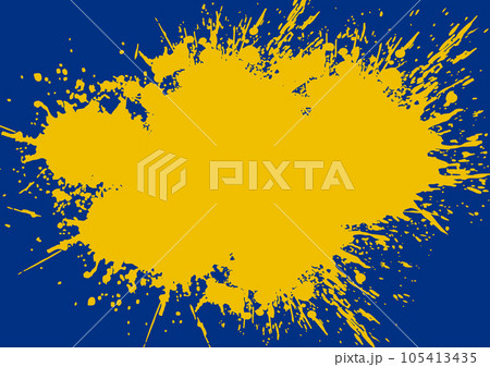Abstract grunge texture background, rough edge frame, distressed border, yellow and blue vector illustration template for poster, wallpaper, banner, web site. Abstract grunge texture background, rough edge frame, distressed border, yellow and blue vector illustration template for poster, wallpaper, banner, web site. 105413435