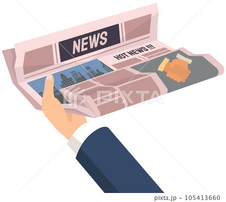 Vintage newspaper of business. News articles newsprint magazine old design. Printing text in preess Vintage newspaper of business. News articles newsprint magazine old design. Printing text in preess 105413660