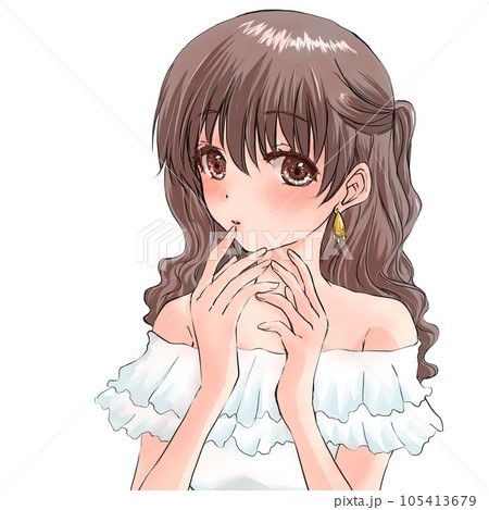 照れる女の子 照れる女の子 105413679