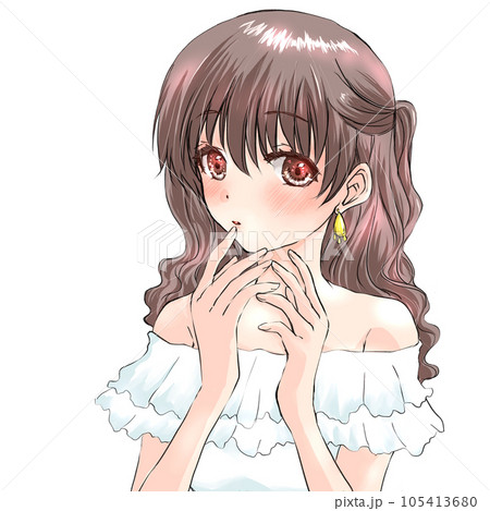 照れる女の子 照れる女の子 105413680