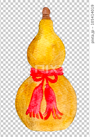 葫蘆辣椒容器水彩插圖 105414019