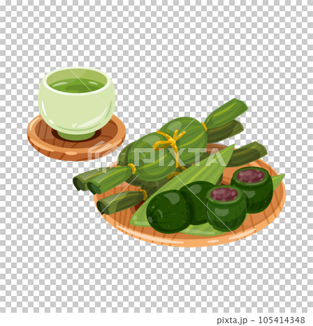 お茶　笹団子　つぶあん1 105414348